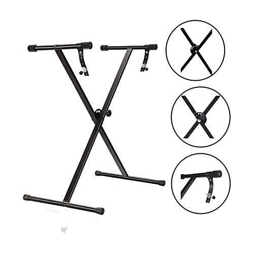 Kadence Heavy-Duty, Double-X, Adjustable Single Keyboard Stand with Locking Straps (NK13)