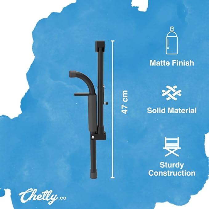 Chetty GA4 Adjustable Portable Guitar Stand Foldable Sturdy Lightweight Compact Durable Wooden Metal Universal AntiSlip Stand for Acoustic Electric Bass Travel Display (GA4)