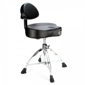 Mapex T875 Saddle Top Drum Throne With Backrest and Double Braced Quad Legs