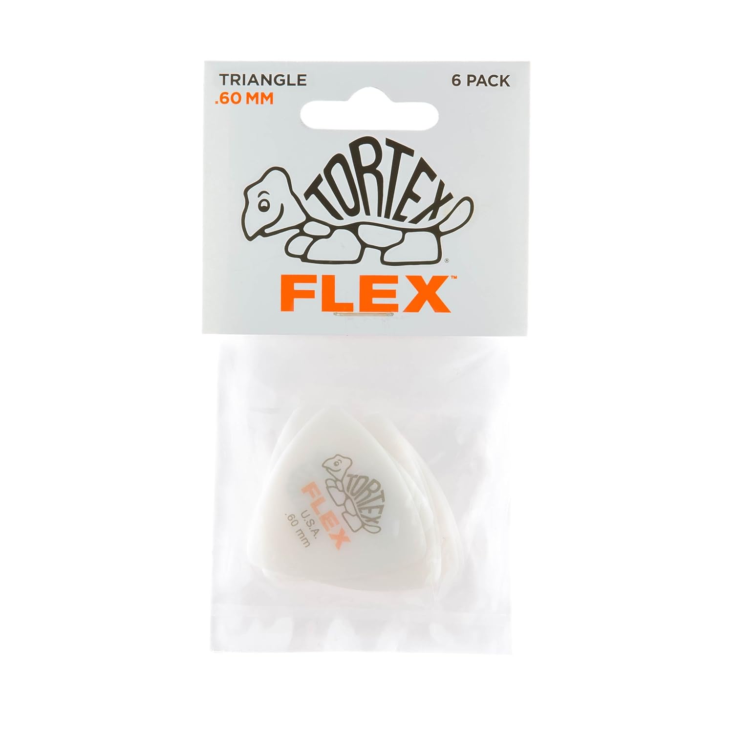Jim Dunlop Guitar Pick Tortex Flex Triangle .60mm (6 PK)