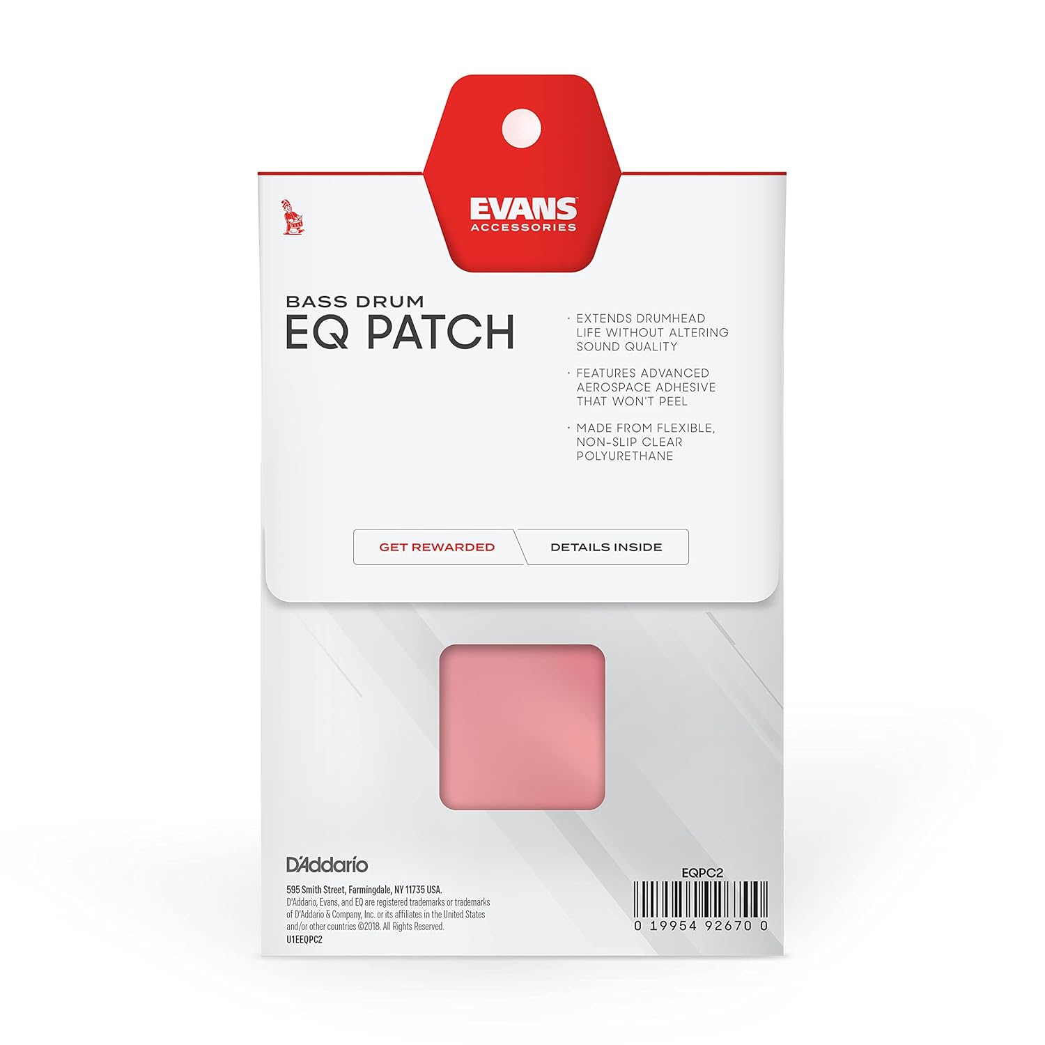 Evans EQ PATCH Clear Plastic Double Patch EQPC2