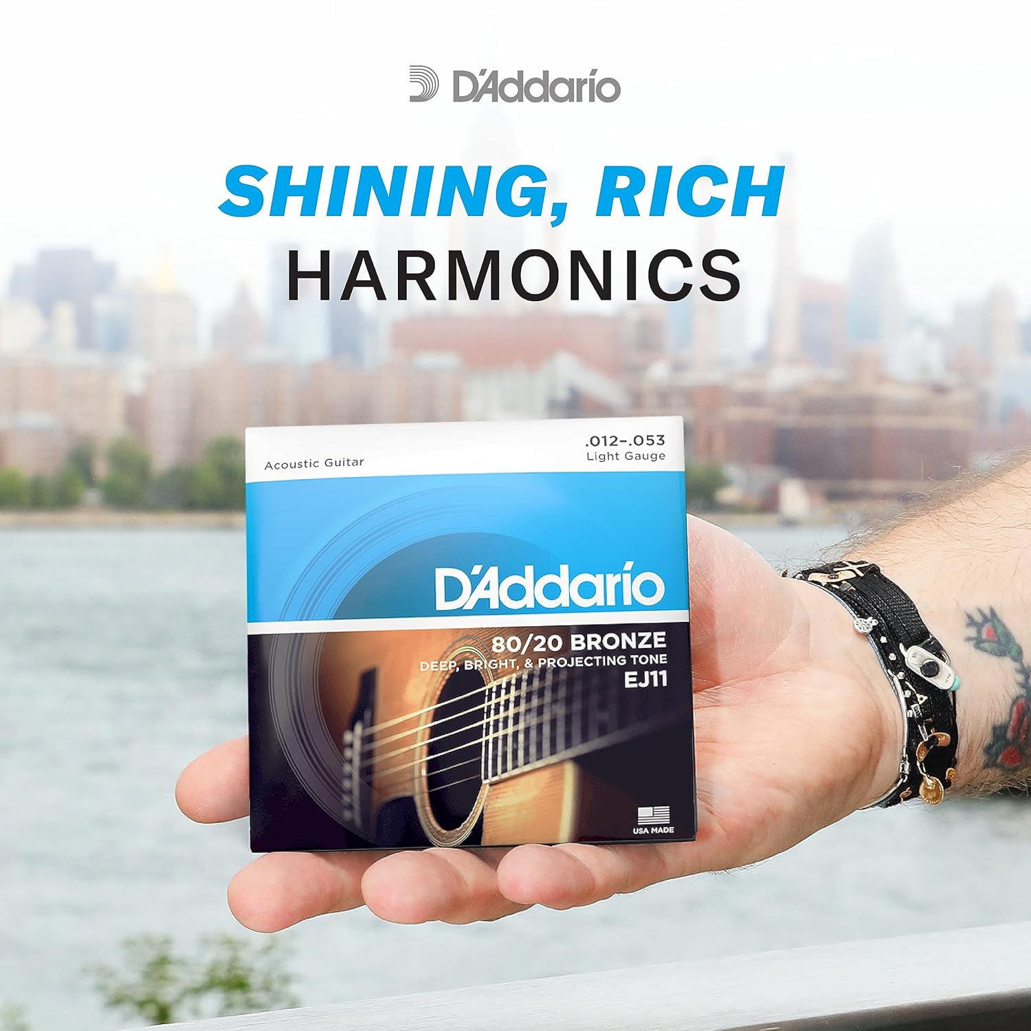 D'Addario EJ11 80/20 Bronze Acoustic Guitar Strings
