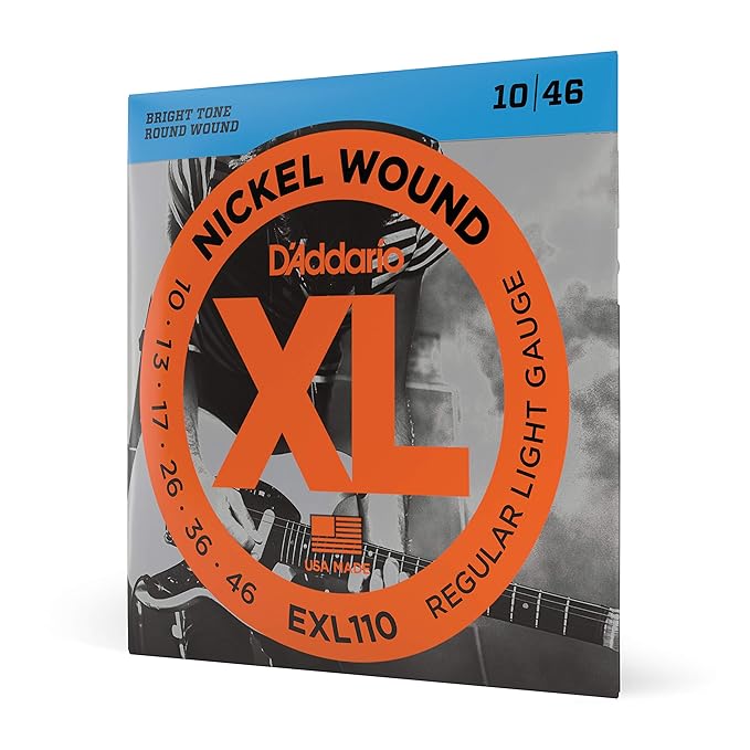 Electric Regular {Light Gauge10/46 BRIGHT TONE ROUND WOUND} Guitar Strings (Bronze)