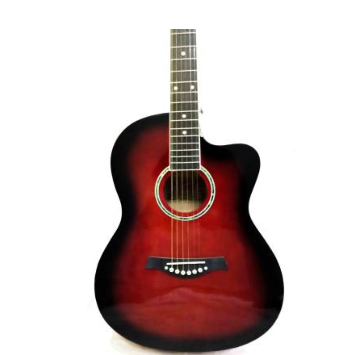 Trinity TNY 3910 WRS Acoustic Guitar Linden Wood Rosewood Right Hand Orientation (Red, Black)